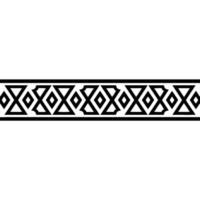 Geometric Border, Tribal Pattern, Minimalist - Line vector