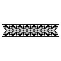 Geometric Tribal Border, Minimalist, alternate version 37 vector