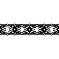 Geometric Deco Border, Minimalist Pattern - Contour vector
