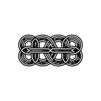 Geometric Celtic Knot, Minimalist , Abstract Pattern, Monochrome vector