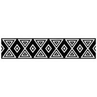Geometric Tribal Border, Minimalist, Repeat vector
