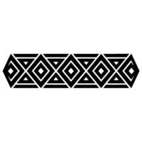 Geometric Deco Border, Black White, Stylized Pattern, Abstract vector