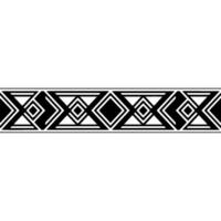 Geometric Deco Border, Minimalist Black White, Ornament vector