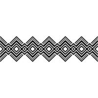Geometric Border, Black White Zigzag Pattern, Minimalist vector