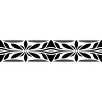 Stylized Repeating Leaf Border, Minimalist vector