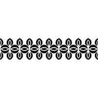 Geometric Floral Border, Vintage Style, Minimalist - Minimalism vector