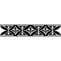 Art Deco Border, Geometric Pattern, Elegant , Black and White, Stylized Floral vector
