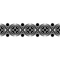 Geometric Border, Stylized Floral Motif, Minimalist, Pattern vector