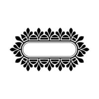 Elegant Botanical Frame, Vintage Element, Outline vector