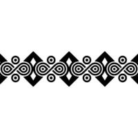 Geometric Tribal Border, Circular Motif, Minimalist vector