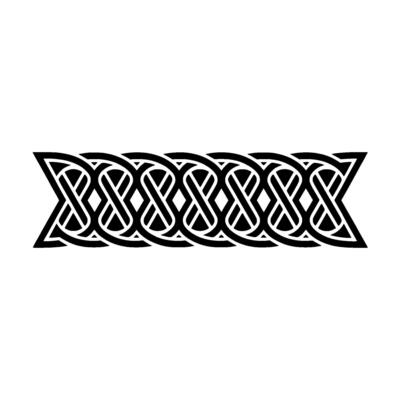 Intricate Celtic Knotwork Border, Vintage Style - Pattern