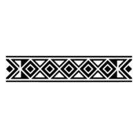 Geometric Tribal Border, Minimalist, alternate version 45 vector