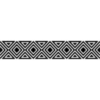 Geometric Deco Border, Black White Pattern - Art deco vector