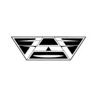 Geometric Ascent Minimalist Triangle Emblem vector