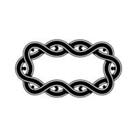 Entwined Eyes Circular Infinity Pattern, Minimalist vector