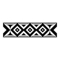 Geometric Tribal Border, Modern Black White, Pattern vector