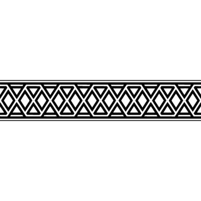Geometric Deco Border, Minimalist Pattern, Subtle Texture, Linear