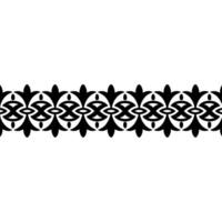 Intricate Black Floral Border, Vintage Element - Line vector