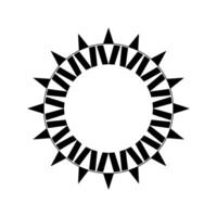 Geometric Spike Circle, Minimalist , Dark Silhouette vector