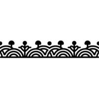 Stylized Wave Border, Elegant Decorative Element vector