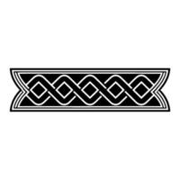 Intricate Celtic Knot Border, Vintage Style, Knotwork vector