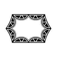 Geometric Deco Frame, Subtle Contrast, Modern vector