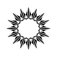 Geometric Starburst, Minimalist Black White - Geometry vector