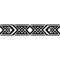 Geometric Tribal Border, Black and White Pattern, Stylized vector