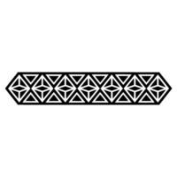 Geometric Hexagonal Pattern, Minimalist , Black and White vector