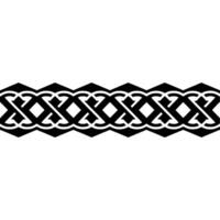 Geometric Celtic Border, Intricate Black Pattern, Symmetrical vector