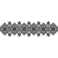 Geometric Border, Stylized Floral Pattern, Minimalist - Diamond vector