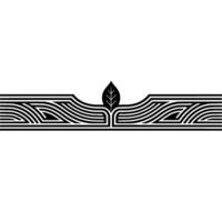 Geometric Leaf Border, Minimalist Wave vector