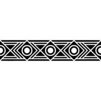 Geometric Deco Border, Streamlined , Minimalist Pattern vector