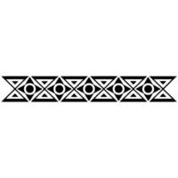 Geometric Tribal Border, Minimalist, Circles vector