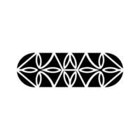 Geometric Floral Emblem, Minimalist , Subtle Texture vector