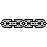 Stylized Wave Border, Geometric Ornamentation vector