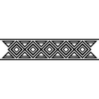 Geometric Deco Border, Minimalist Pattern, alternate version 8 vector