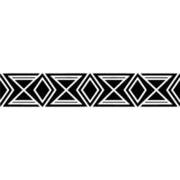 Geometric Deco Border, Minimalist Black White, Symmetry vector