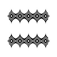 Geometric Tribal Border, Minimalist, alternate version 51 vector