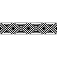 Geometric Border, Black White Deco Pattern, Geometry vector