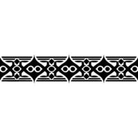 Geometric Tribal Border, Minimalist, alternate version 53 vector