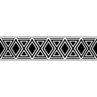 Geometric Deco Border Black White Pattern, Geometry vector