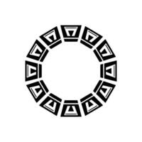 Geometric Tribal Circle, Minimalist , Circular Motif, Geometry vector