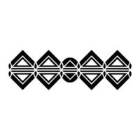 Geometric Deco Border, Minimalist Black White - Ornamentation vector