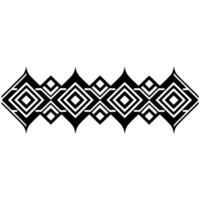 Geometric Deco Border, Stylized Black White Pattern - Art deco vector