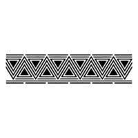 Geometric Tribal Border, Minimalist, alternate version 58 vector