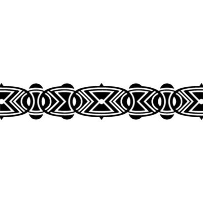 Geometric Tribal Border, Art Deco Pattern, Symmetry