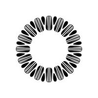 Abstract Circular Pattern, Minimalist , Black and White vector