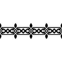 Intricate Celtic Border, Stylized Black - Ornamental vector