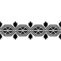 Geometric Border, Stylized Pattern, Black White, Minimalist vector
